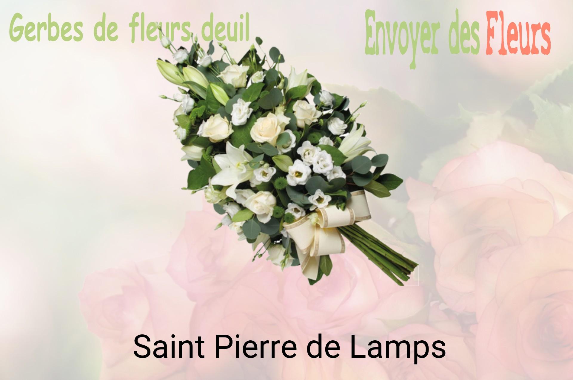 Gerbe de fleurs de deuil livrée à Saint-Pierre-de-Lamps